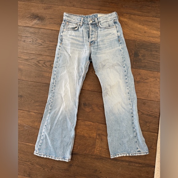 Rag and Bone Maya Cropped Flare Classic Blue Women's Jeans - Picture 2 of 8